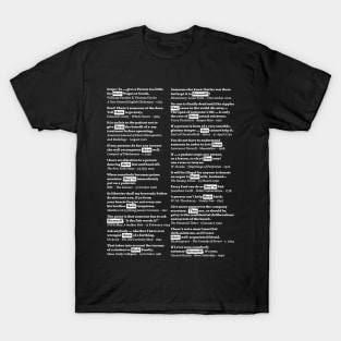 Singular They through history - white text T-Shirt